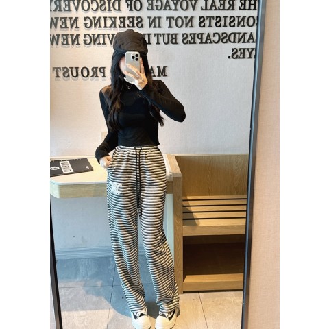 셀** 스트링 팬츠 와이드 팬츠